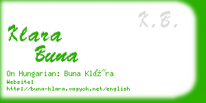 klara buna business card